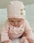 Handmade Knit Floral Onesie