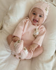 Handmade Knit Floral Onesie
