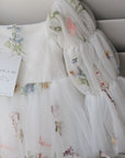 Floral White Party Dress