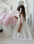 Arabella Handmade Ivory Crochet Girls Dress 🤍 (Ships within 2 days)