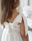 Arabella Handmade Ivory Crochet Girls Dress 🤍 (Ships within 2 days)