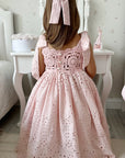 Arabella Handmade Pink Crochet Girls Dress 🌸