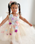 Floral Princess Dress - Yellow