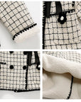 Tweedjacke für Mädchen mit Sherpa-Futter
