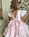 Isabella Special Occasion Dress - Full length with removable train MK008
