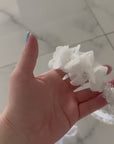 Handgefertigte Haarkrone aus Spitze und Strass