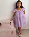 Swiss Dot Tutu Dress - Lilac