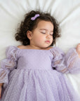 Purple Princess Swiss Dot Dress - 6 Months - 5 Years