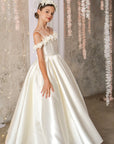 Celeste Rose Satin Dress - Ivory (Made to order)