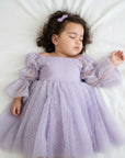 Purple Princess Swiss Dot Dress - 6 Months - 5 Years