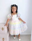 Fairy Floss Butterfly Puff Sleeve Dress 🩷