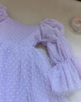 Purple Princess Swiss Dot Dress - 6 Months - 5 Years