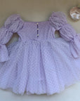 Purple Princess Swiss Dot Dress