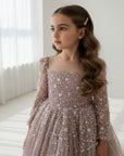 Lola Knee Length Luxe Dress - Lilac (Made to order) MK002