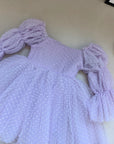 Purple Princess Swiss Dot Dress - 6 Months - 5 Years