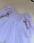 Purple Princess Swiss Dot Dress