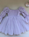 Purple Princess Swiss Dot Dress - 6 Months - 5 Years