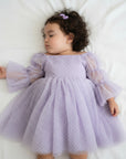 Purple Princess Swiss Dot Dress - 6 Months - 5 Years