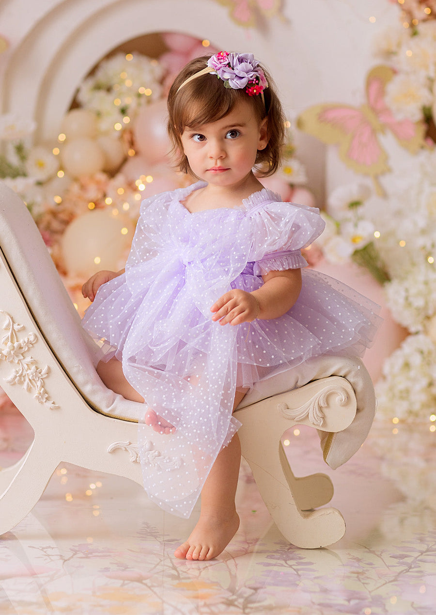 Party Swiss Dot Romper Dress