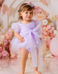 Party Swiss Dot Romper Dress