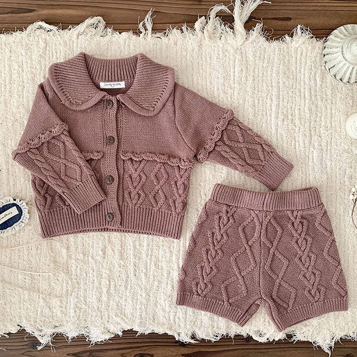 Maria Knit Cardigan & Shorts Set