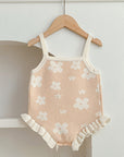 Daisy Knit Romper - Beige