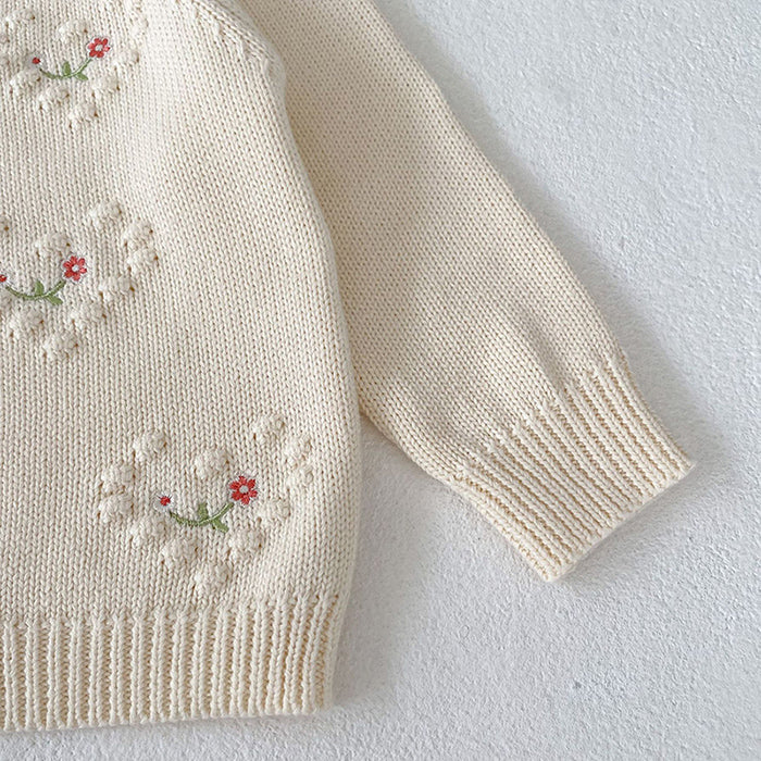 Girls Floral Knit Set