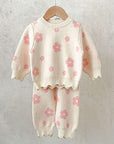 Daisy Knit & Pants Set - Pink