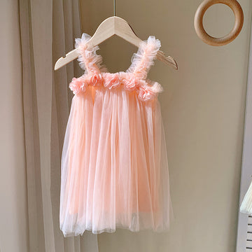 Sweet Rose Tutu Dress - Peachy Pink