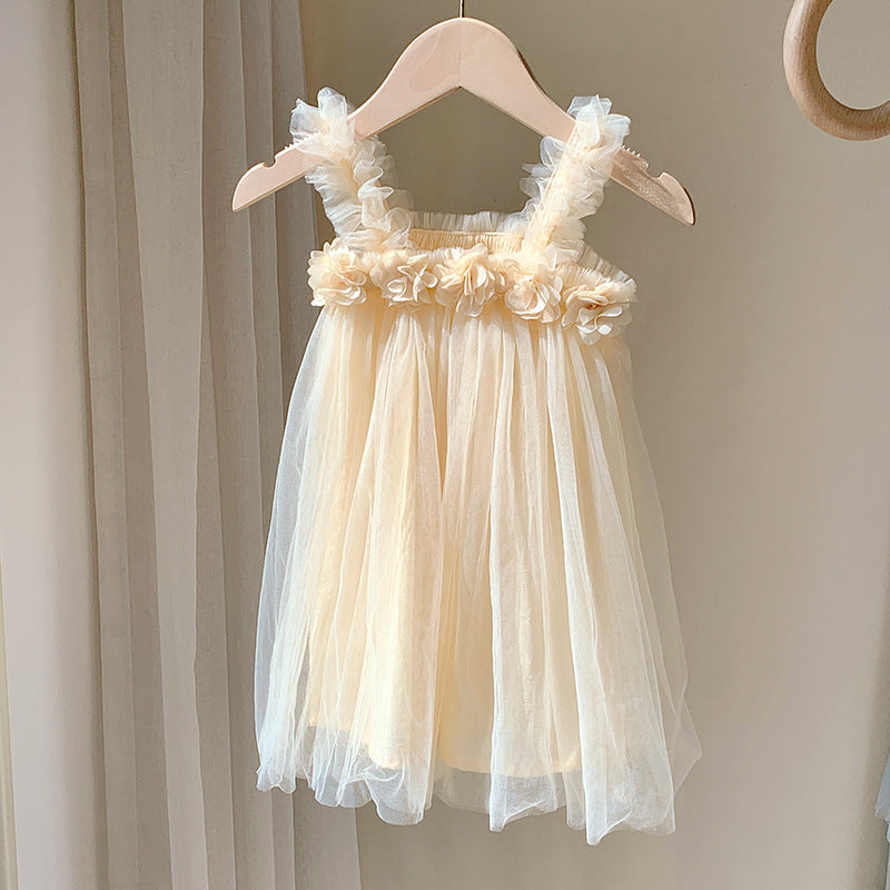 Sweet Rose Tutu Dress - Yellow