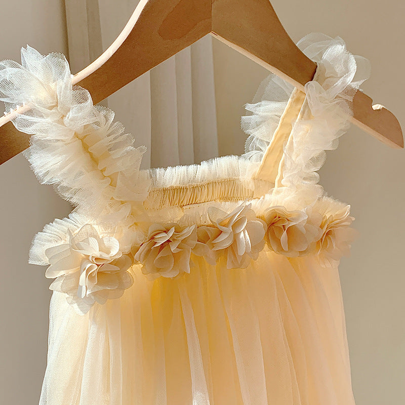 Sweet Rose Tutu Dress - Yellow