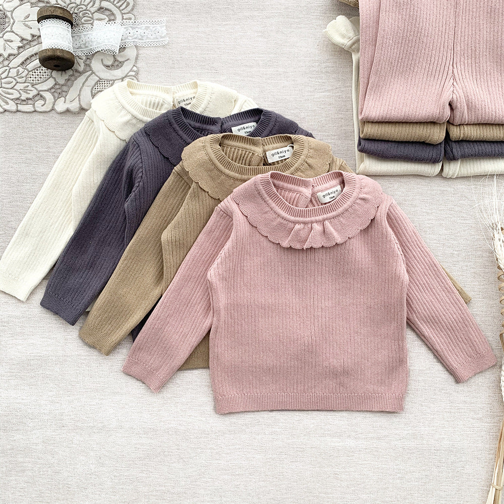 Selena Knit Top & Pants - Beige