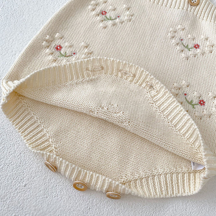 Girls Floral Knit Set