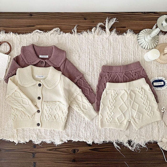 Maria Knit Cardigan & Shorts Set