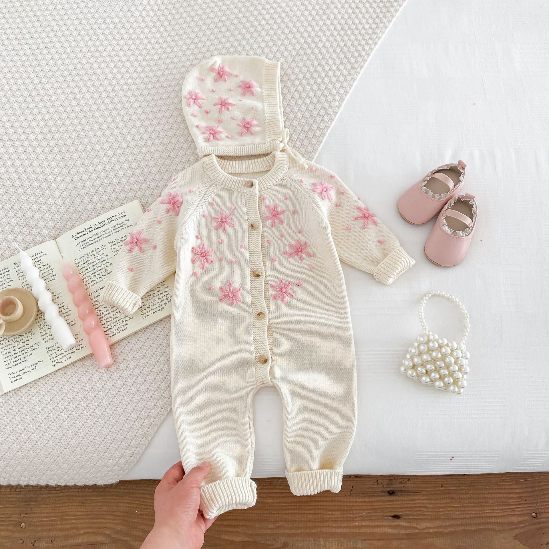 Floral Knit Onesie