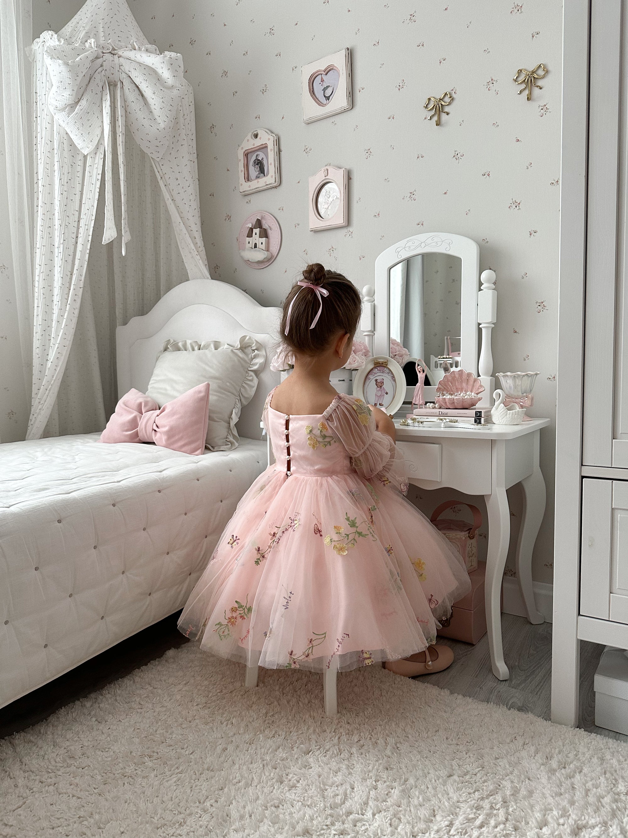 Floral Pink Party Dress