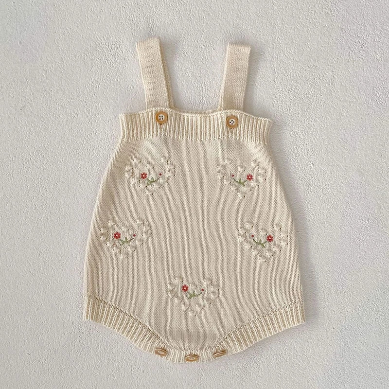 Girls Floral Knit Set