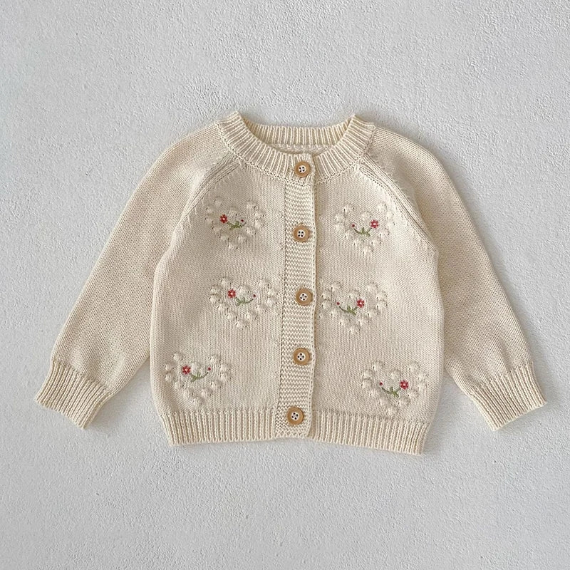 Girls Floral Knit Set