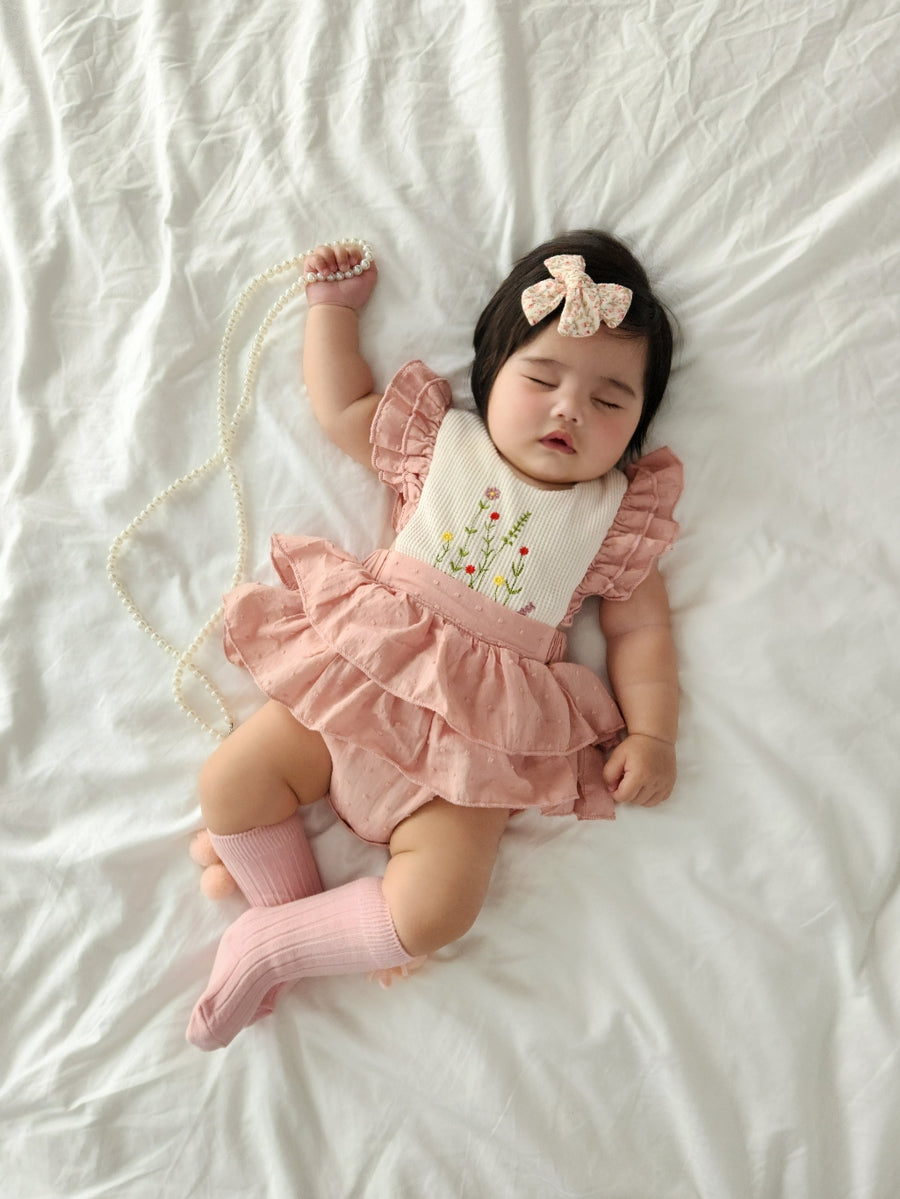 Floral Embroidery Romper