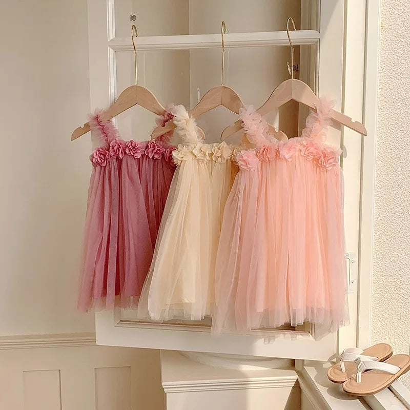 Sweet Rose Tutu Kleid - Dunkelrosa