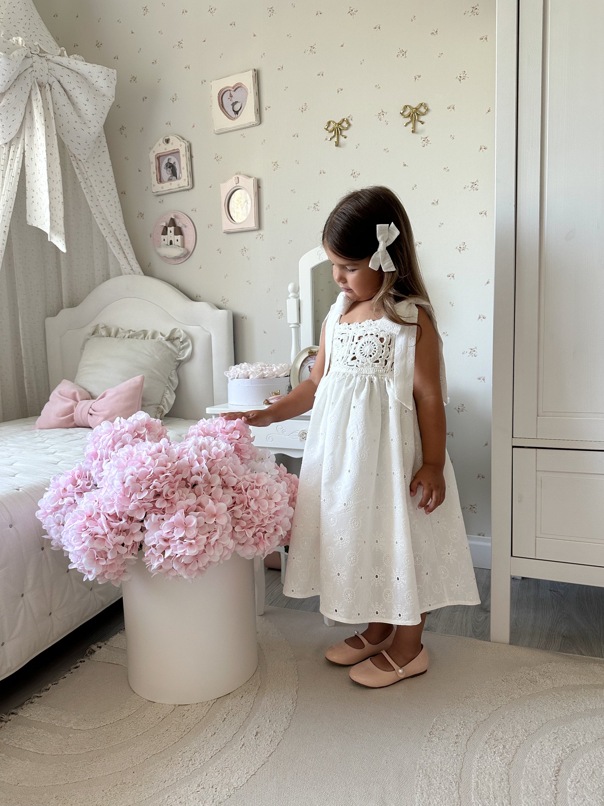 Arabella Handmade Ivory Crochet Girls Dress 🤍 Shipping within Australia only
