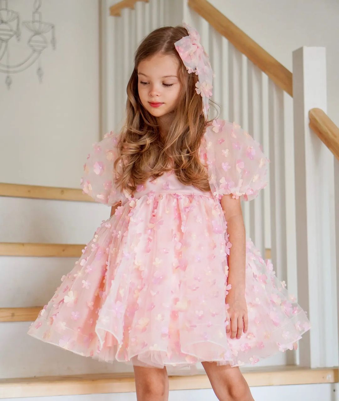 Enchanted Dress &amp; Hair Bow (Made to order) MK036