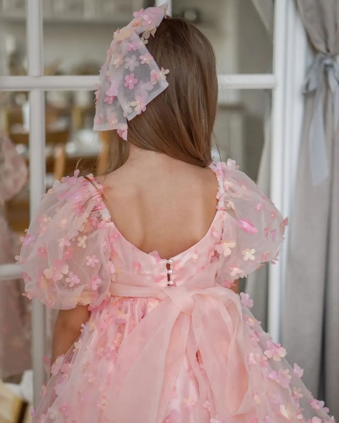 Enchanted Dress &amp; Hair Bow (Made to order) MK036