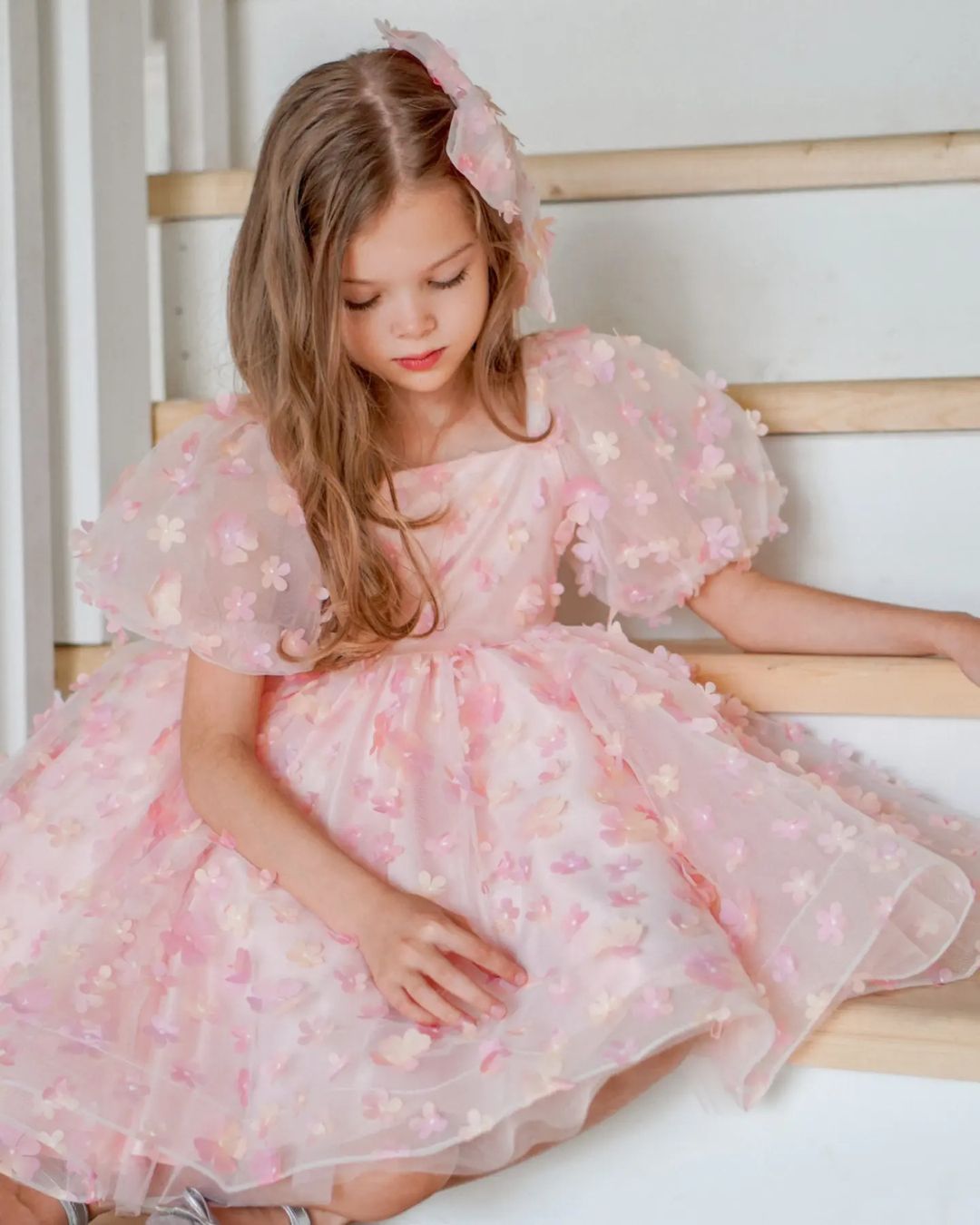 Enchanted Dress &amp; Hair Bow (Made to order) MK036