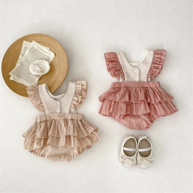 Floral Embroidery Romper