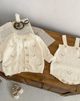 Girls Floral Knit Set