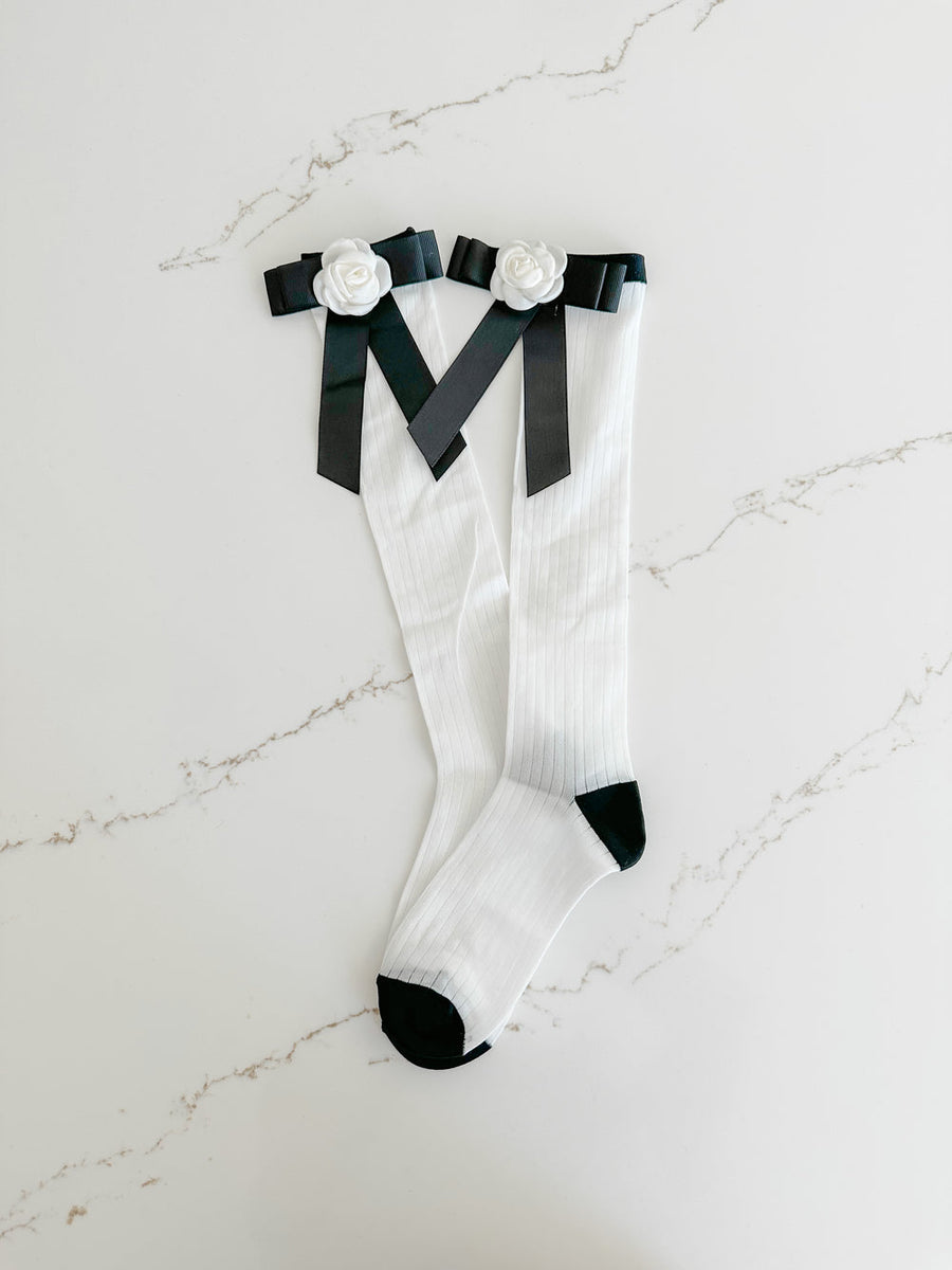 White Knee High Socks