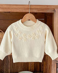 Floral Puff Sleeve Knit Top