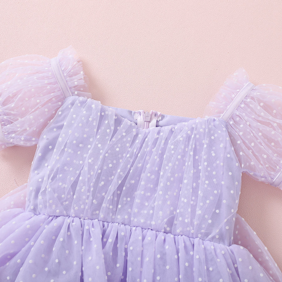 Party Swiss Dot Romper Dress
