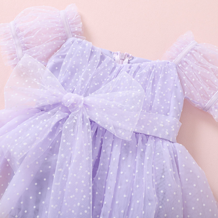 Party Swiss Dot Romper Dress